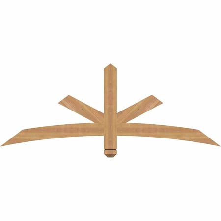 Ekena Millwork Alberta Smooth Timber Gable Bracket, Western Red Cedar, 60"W x 22"H x 3 1/2"D x 3 1/2"F, 9/12 Pitch GBW060X22X0404ALB00SWR